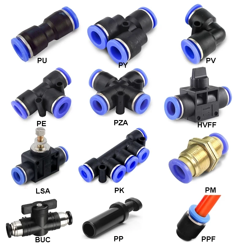Compression Fitting Brass - Пневматические фитинги Быстрый соединитель Соединители для