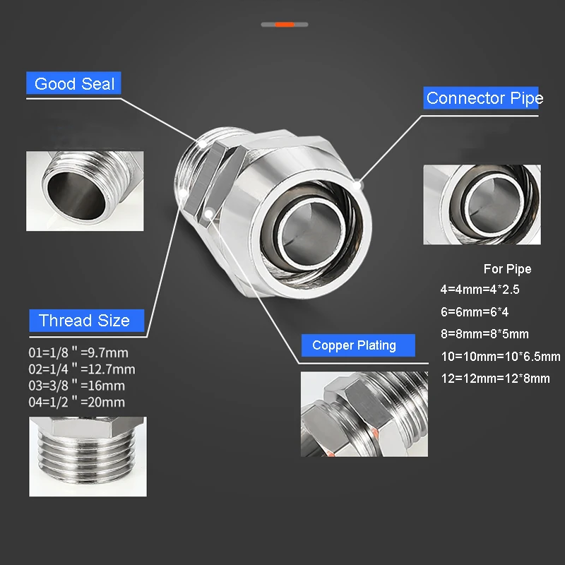 Медные пневматические фитинги  – обзор и цена Compression Fitting Brass
