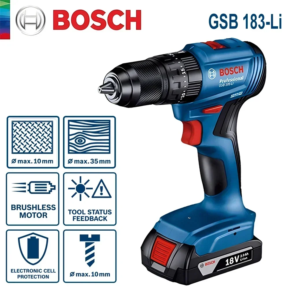 Bosch GSB183-LI 18В Аккумулято – обзор и цена Bosch Drill Gsb 18V
